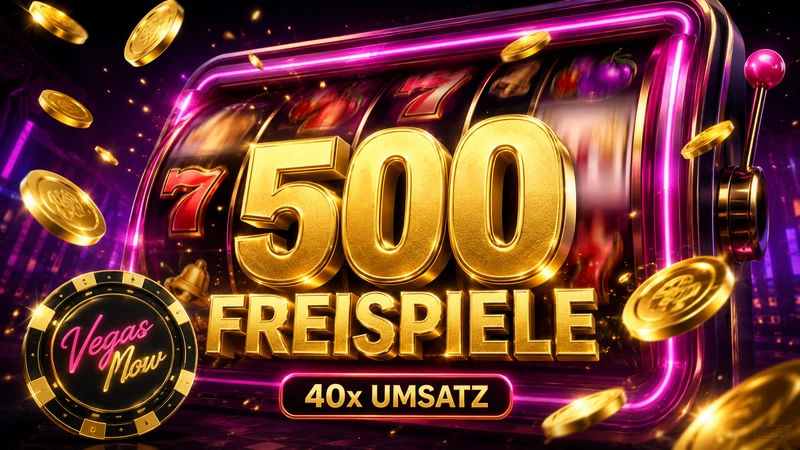 Verteilung der 500 Freispiele aus dem Vegas Now Bonus auf die vier Einzahlungsstufen